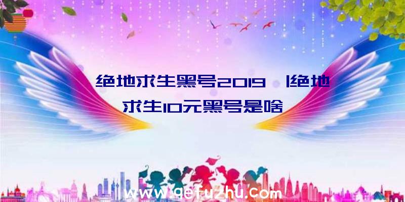 「绝地求生黑号2019」|绝地求生10元黑号是啥